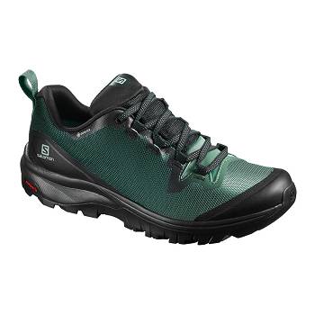 Salomon VAYA GTX - Zelene Turistické Topánky Damske, S0263SK